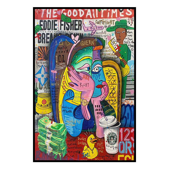 Street Art Graffiti Banks Canvas Painting