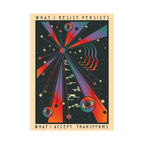 Psychedelic Bohemian Retro Abstract Canvas Painting