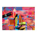 Abstract pink cigarette canvas painting bedroom painting