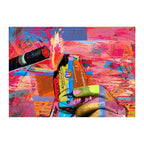 Abstract pink cigarette canvas painting bedroom painting