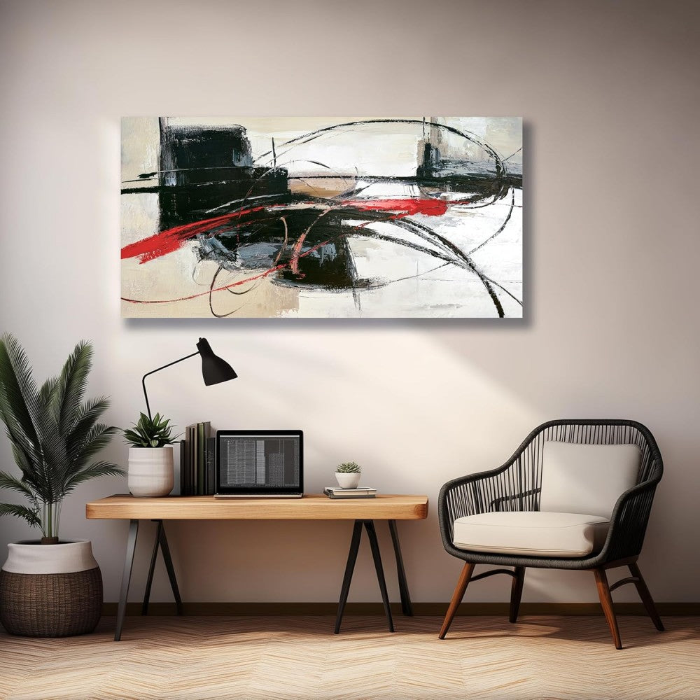 Handmade Oil Painting Canvas Wall Art Decoration Abstract Lines For Home Living Room Decor Rolled Frameless Unstretched Painting