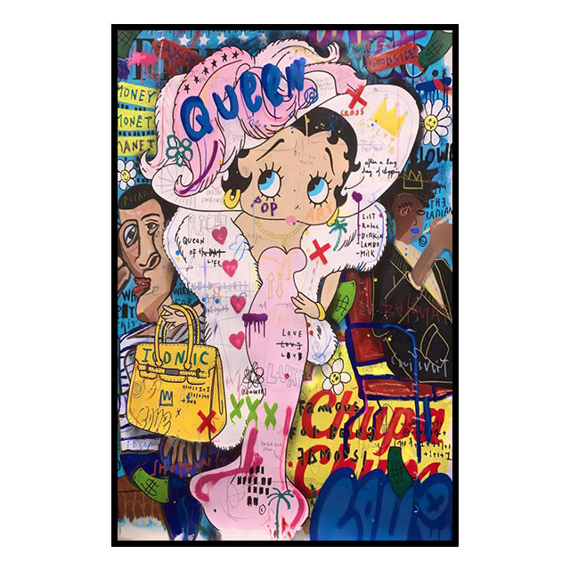 Street Art Graffiti Banks Canvas Painting