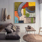 Medieval Style Block Scraper Palette Wall Paintings Hand Painted Abstract Oil Painting On Canvas Wall Art Picture Decor Home