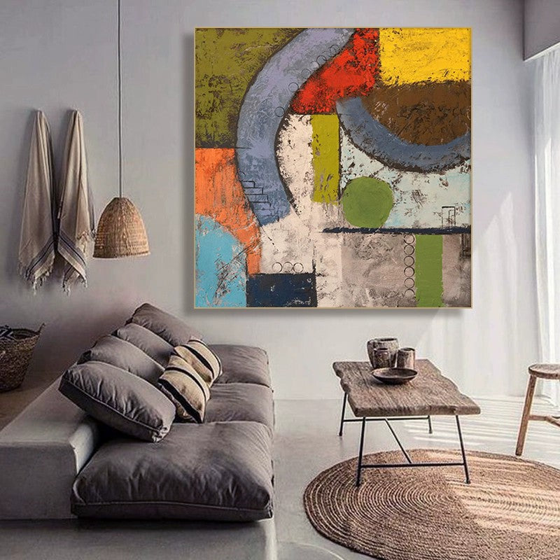 Medieval Style Block Scraper Palette Wall Paintings Hand Painted Abstract Oil Painting On Canvas Wall Art Picture Decor Home