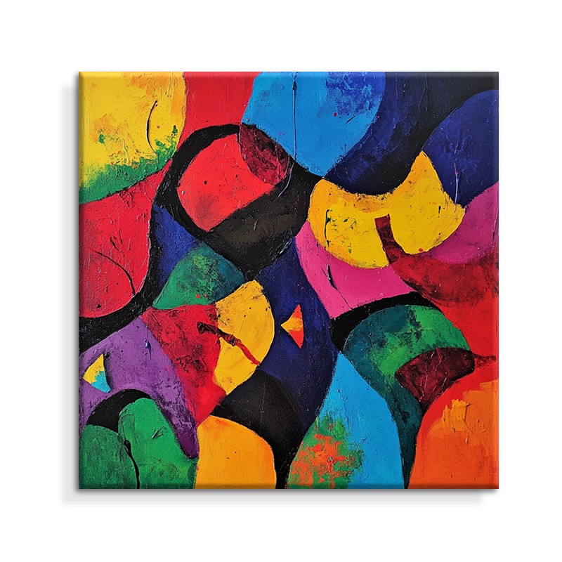 Hand-Painted Oil Painting Canvas Wall Art Decoration Original Art Colorful Abstract For Home Dining Room Decor Rolled Frameless Unstretched Painting