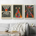 Psychedelic Bohemian Retro Abstract Canvas Painting