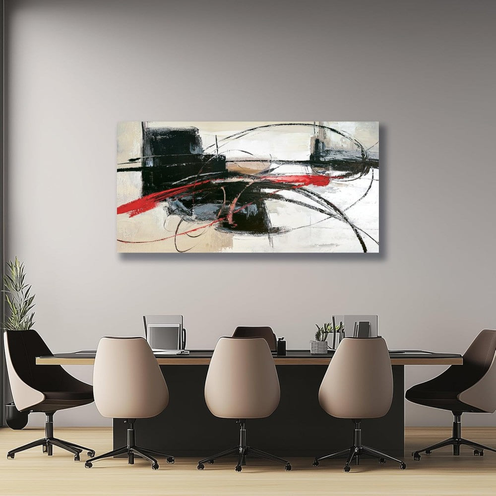 Handmade Oil Painting Canvas Wall Art Decoration Abstract Lines For Home Living Room Decor Rolled Frameless Unstretched Painting