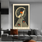 Psychedelic Bohemian Retro Abstract Canvas Painting
