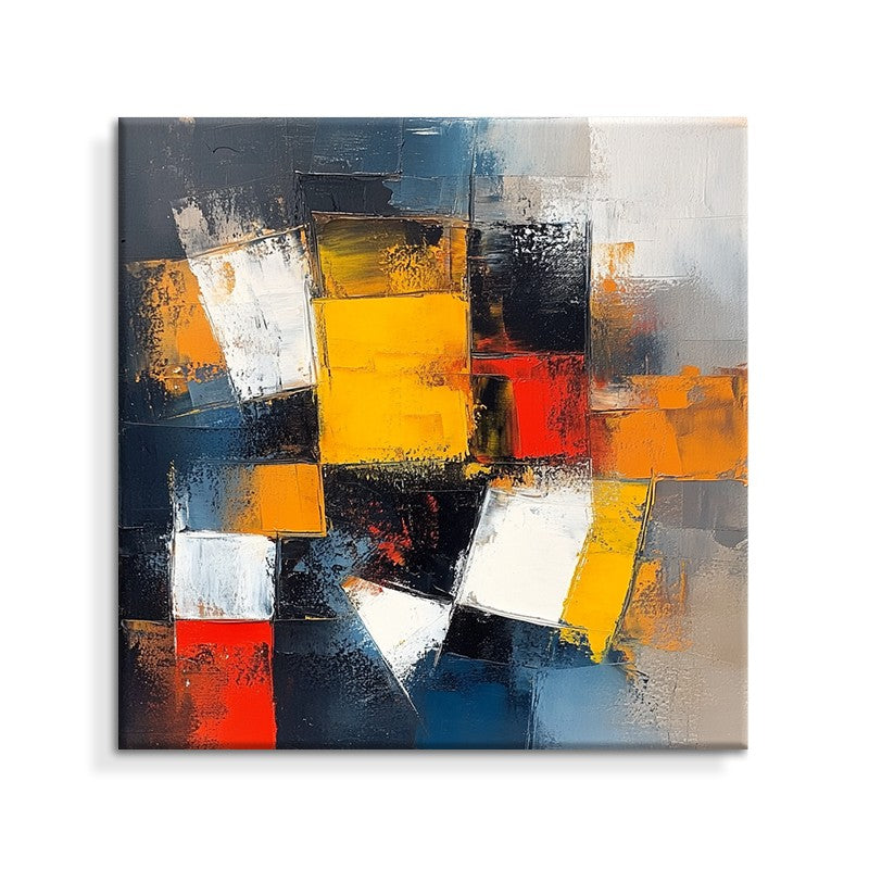 Hand-Painted Oil Painting Canvas Wall Art Decoration Original Art Colorful Abstract For Home Dining Room Decor Rolled Frameless Unstretched Painting