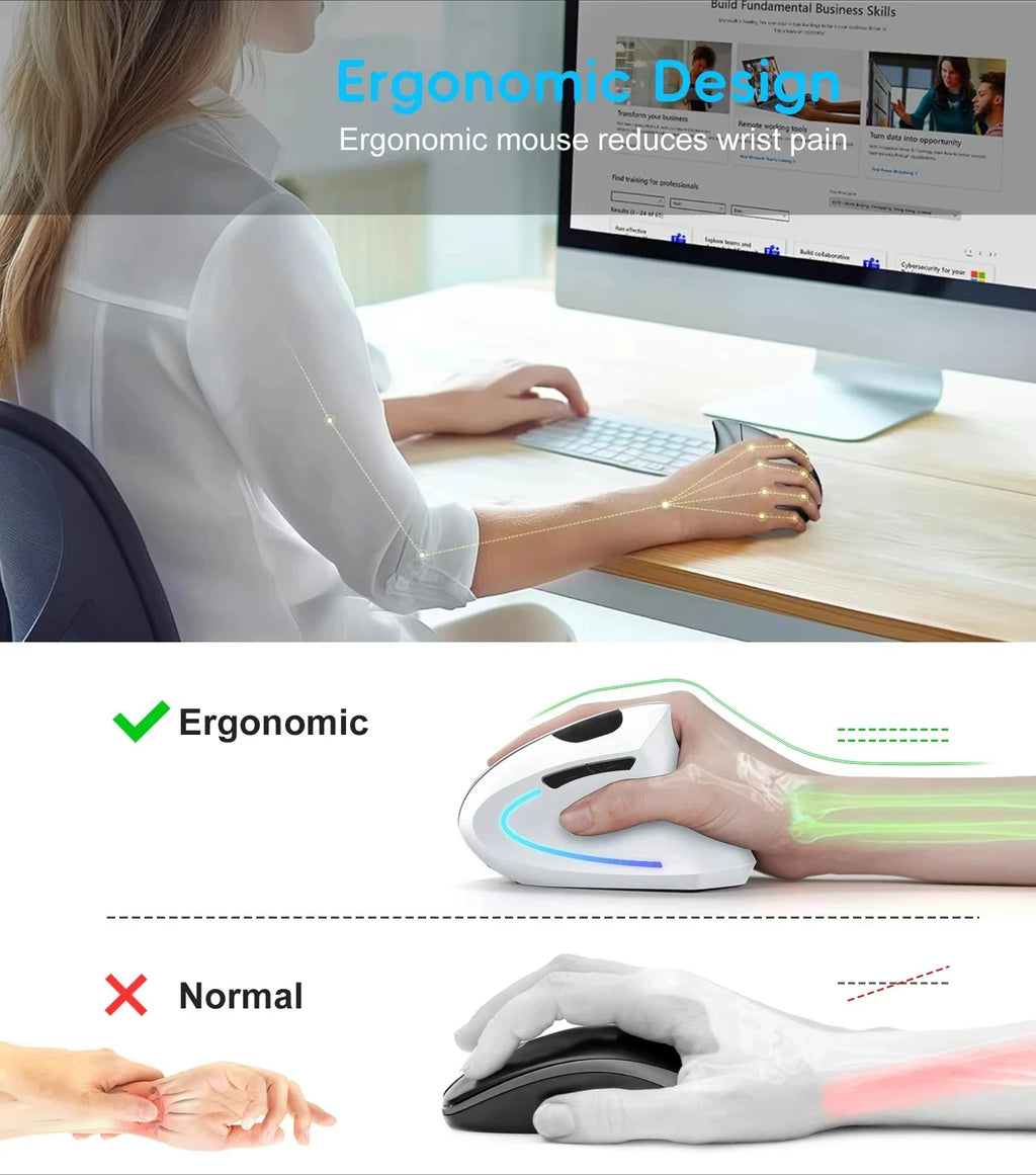 Vertical Ergonomic Gaming Mouse Wireless