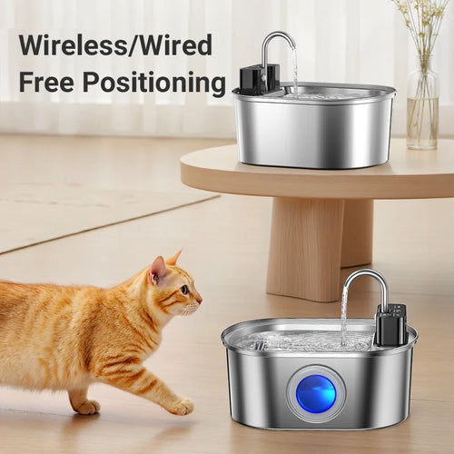 3.2L Automatic Stainless Steel Cat Water Fountain