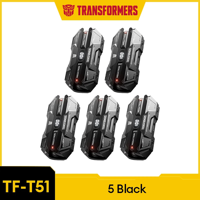 Choice TRANSFORMERS TF-T51 Bluetooth 5.4 Gaming Headsets Stereo Sound Wireless Earphones LED Display AI Translator Headphones