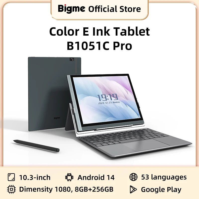 Bigme B1051C Pro 10.3'' Color Eink Ebook Reader Android 14 OS, Dimensity 1080, 8+256GB, Electronic Book Tablet 300PPI Ereader