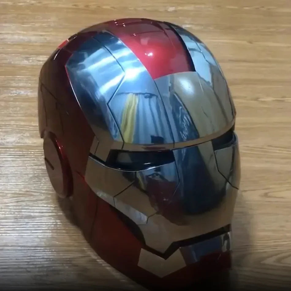 New AutoKing 1:1 Mk5 Iron Man Helmet Cosplay Voice Control Eyes with Light