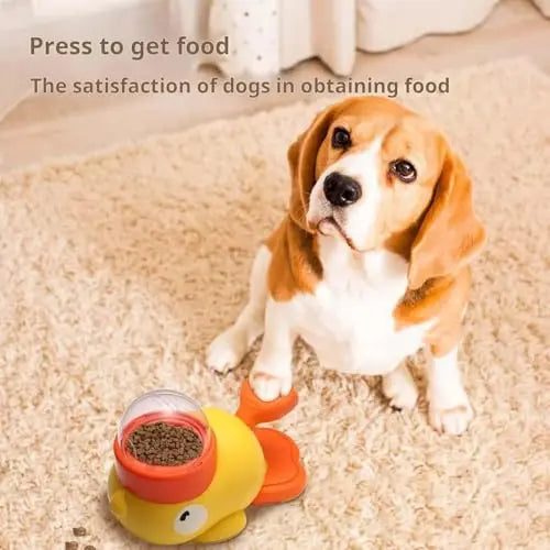 Pet slow food bowl, duck dog snack dispenser