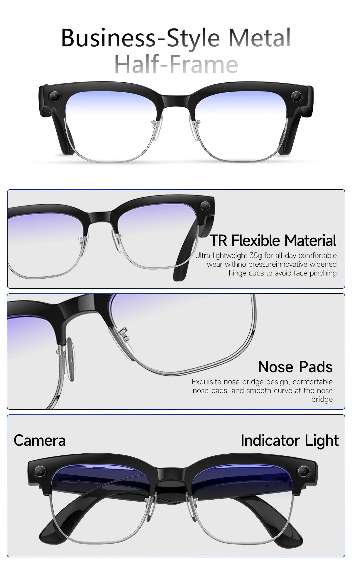 2026New 800W Pixel Camera Smart Glasses