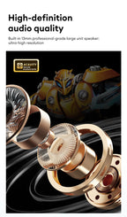 Choice TRANSFORMERS TF-T51 Bluetooth 5.4 Gaming Headsets Stereo Sound Wireless Earphones LED Display AI Translator Headphones