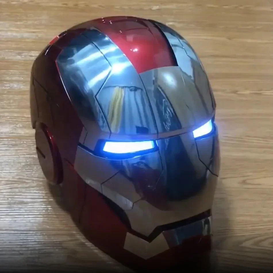 New AutoKing 1:1 Mk5 Iron Man Helmet Cosplay Voice Control Eyes with Light
