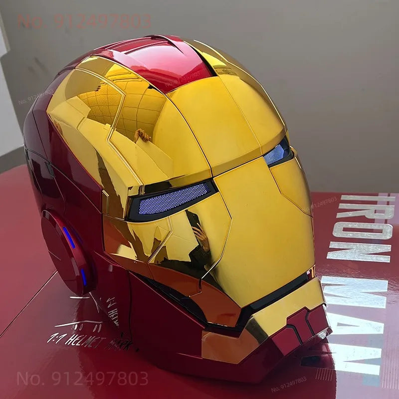 New AutoKing 1:1 Mk5 Iron Man Helmet Cosplay Voice Control Eyes with Light