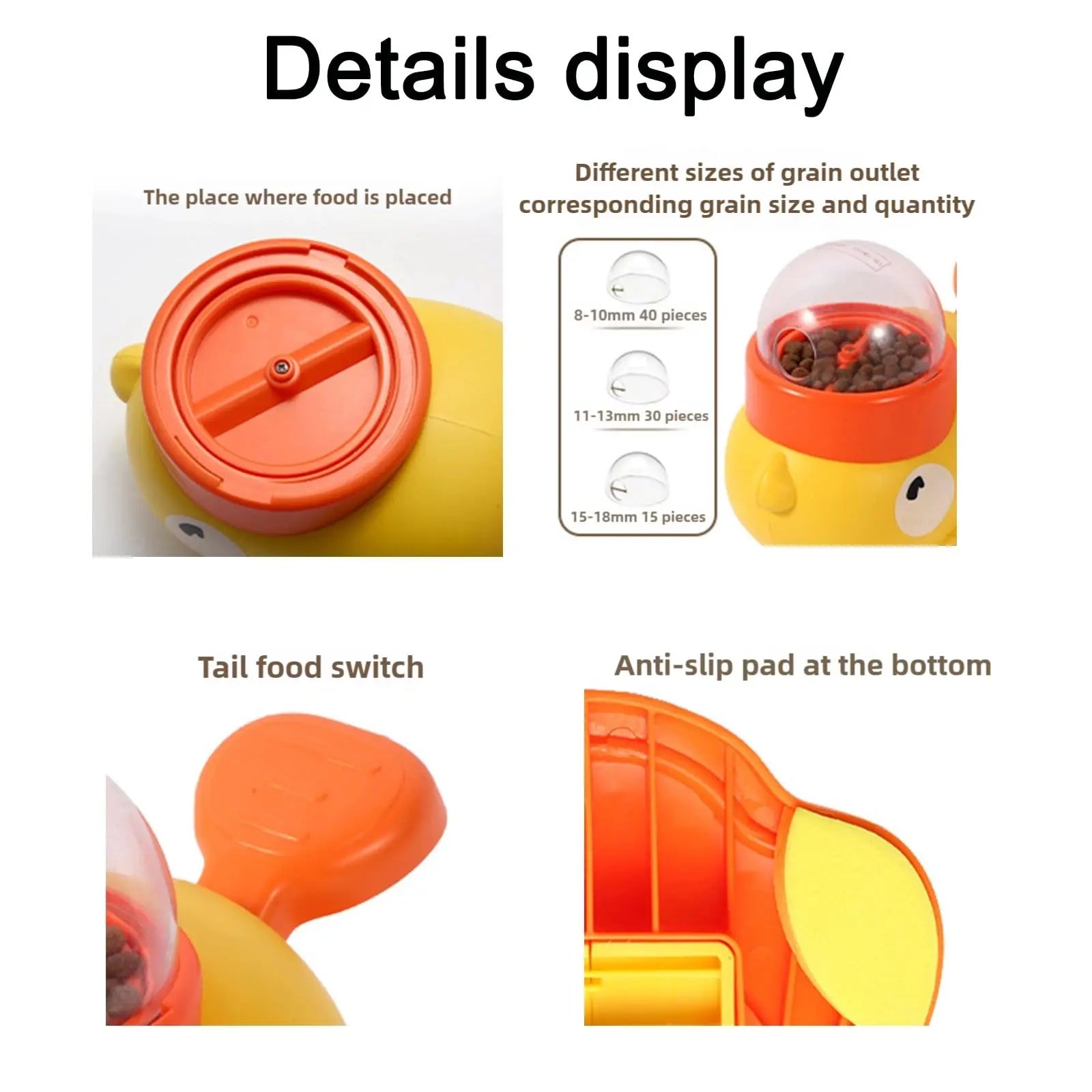 Pet slow food bowl, duck dog snack dispenser
