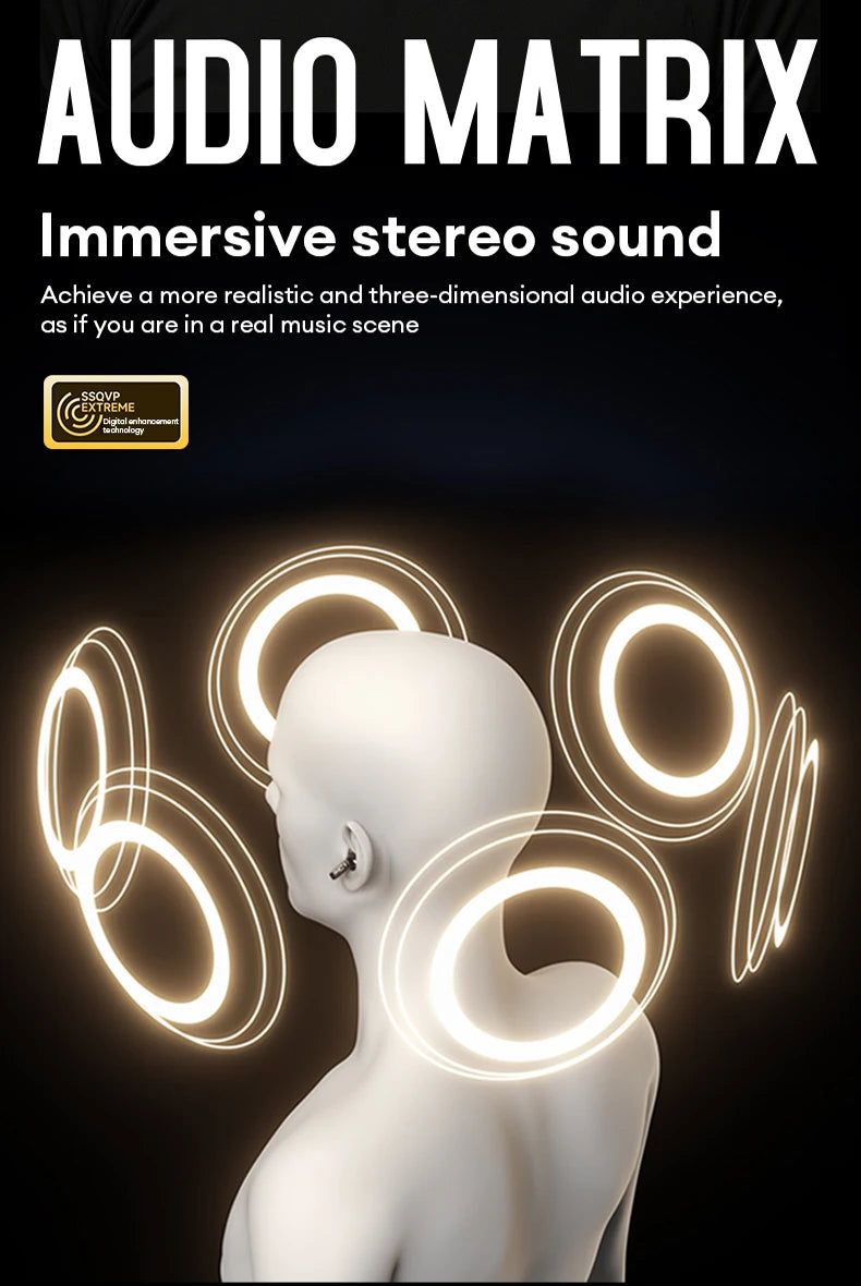 Choice TRANSFORMERS TF-T51 Bluetooth 5.4 Gaming Headsets Stereo Sound Wireless Earphones LED Display AI Translator Headphones
