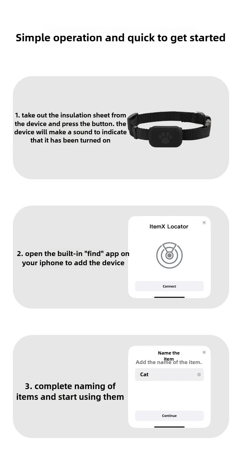 Remote Pet GPS Tracker Waterproof Real-Time Tracking Movement