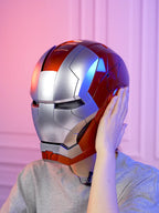 New AutoKing 1:1 Mk5 Iron Man Helmet Cosplay Voice Control Eyes with Light