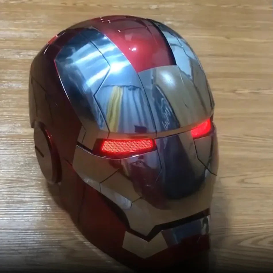 New AutoKing 1:1 Mk5 Iron Man Helmet Cosplay Voice Control Eyes with Light