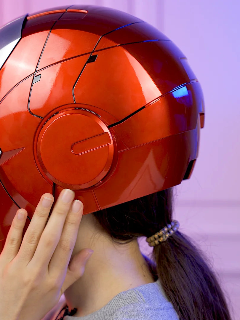 New AutoKing 1:1 Mk5 Iron Man Helmet Cosplay Voice Control Eyes with Light