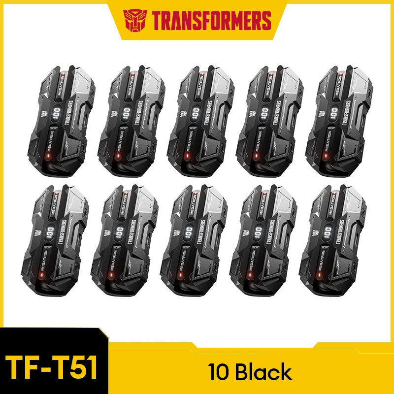 Choice TRANSFORMERS TF-T51 Bluetooth 5.4 Gaming Headsets Stereo Sound Wireless Earphones LED Display AI Translator Headphones