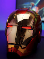 New AutoKing 1:1 Mk5 Iron Man Helmet Cosplay Voice Control Eyes with Light
