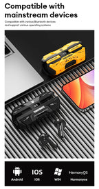 Choice TRANSFORMERS TF-T51 Bluetooth 5.4 Gaming Headsets Stereo Sound Wireless Earphones LED Display AI Translator Headphones