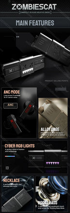 Zombie Cat -45dB ANC Bluetooth Earphone