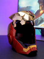 New AutoKing 1:1 Mk5 Iron Man Helmet Cosplay Voice Control Eyes with Light