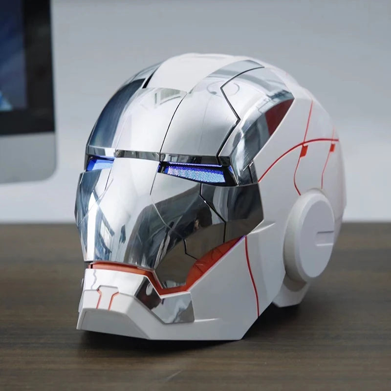 New AutoKing 1:1 Mk5 Iron Man Helmet Cosplay Voice Control Eyes with Light