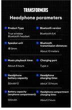 Choice TRANSFORMERS TF-T51 Bluetooth 5.4 Gaming Headsets Stereo Sound Wireless Earphones LED Display AI Translator Headphones