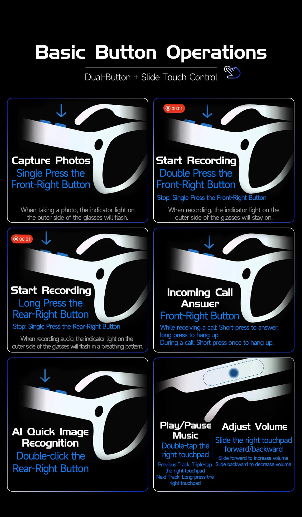2026New 800W Pixel Camera Smart Glasses