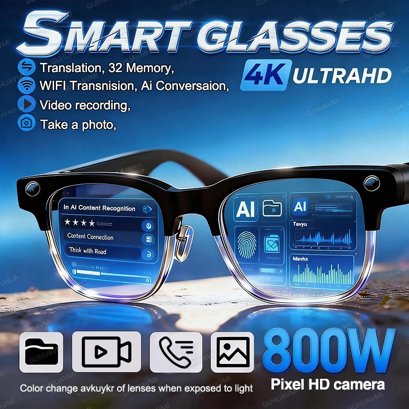2026New 800W Pixel Camera Smart Glasses