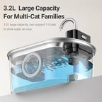 3.2L Automatic Stainless Steel Cat Water Fountain