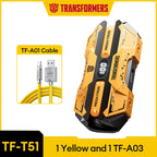 Choice TRANSFORMERS TF-T51 Bluetooth 5.4 Gaming Headsets Stereo Sound Wireless Earphones LED Display AI Translator Headphones