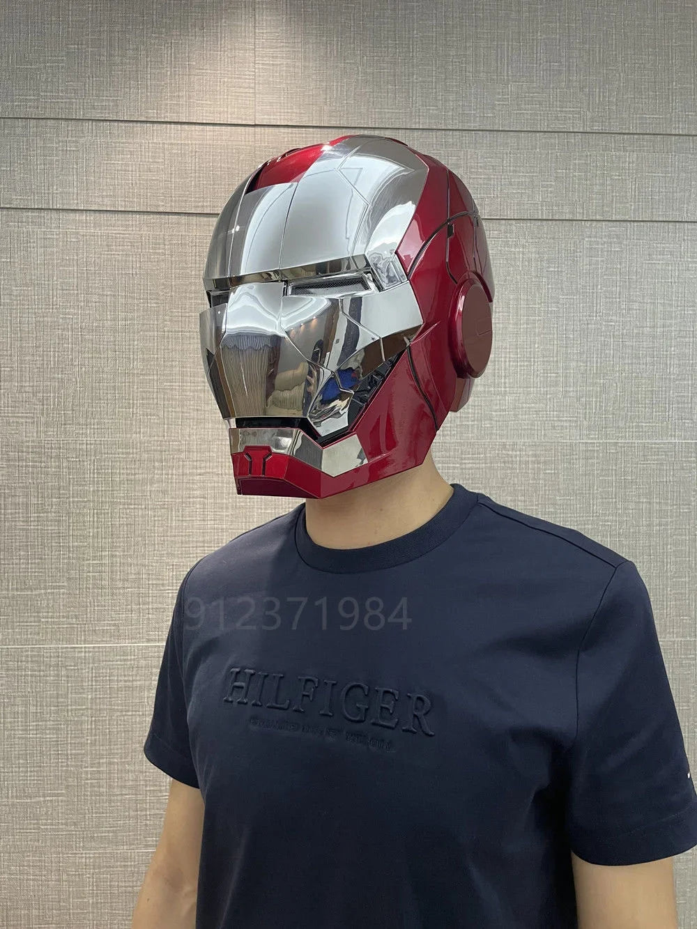 New AutoKing 1:1 Mk5 Iron Man Helmet Cosplay Voice Control Eyes with Light