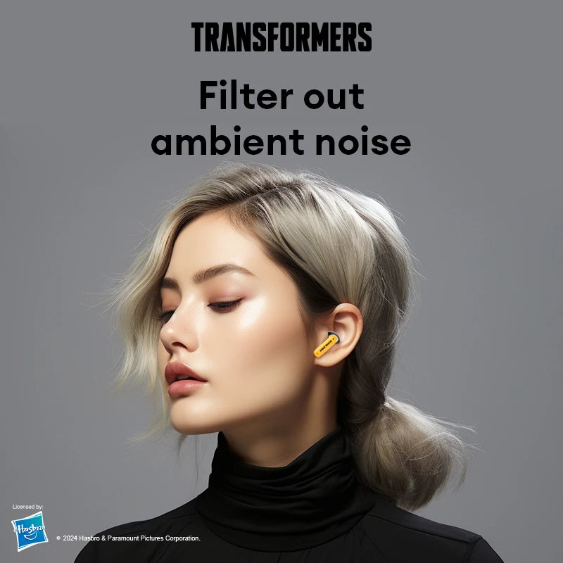 Choice TRANSFORMERS TF-T51 Bluetooth 5.4 Gaming Headsets Stereo Sound Wireless Earphones LED Display AI Translator Headphones
