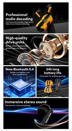 Choice TRANSFORMERS TF-T51 Bluetooth 5.4 Gaming Headsets Stereo Sound Wireless Earphones LED Display AI Translator Headphones