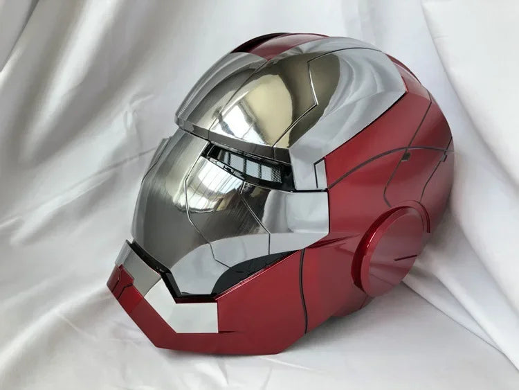 New AutoKing 1:1 Mk5 Iron Man Helmet Cosplay Voice Control Eyes with Light