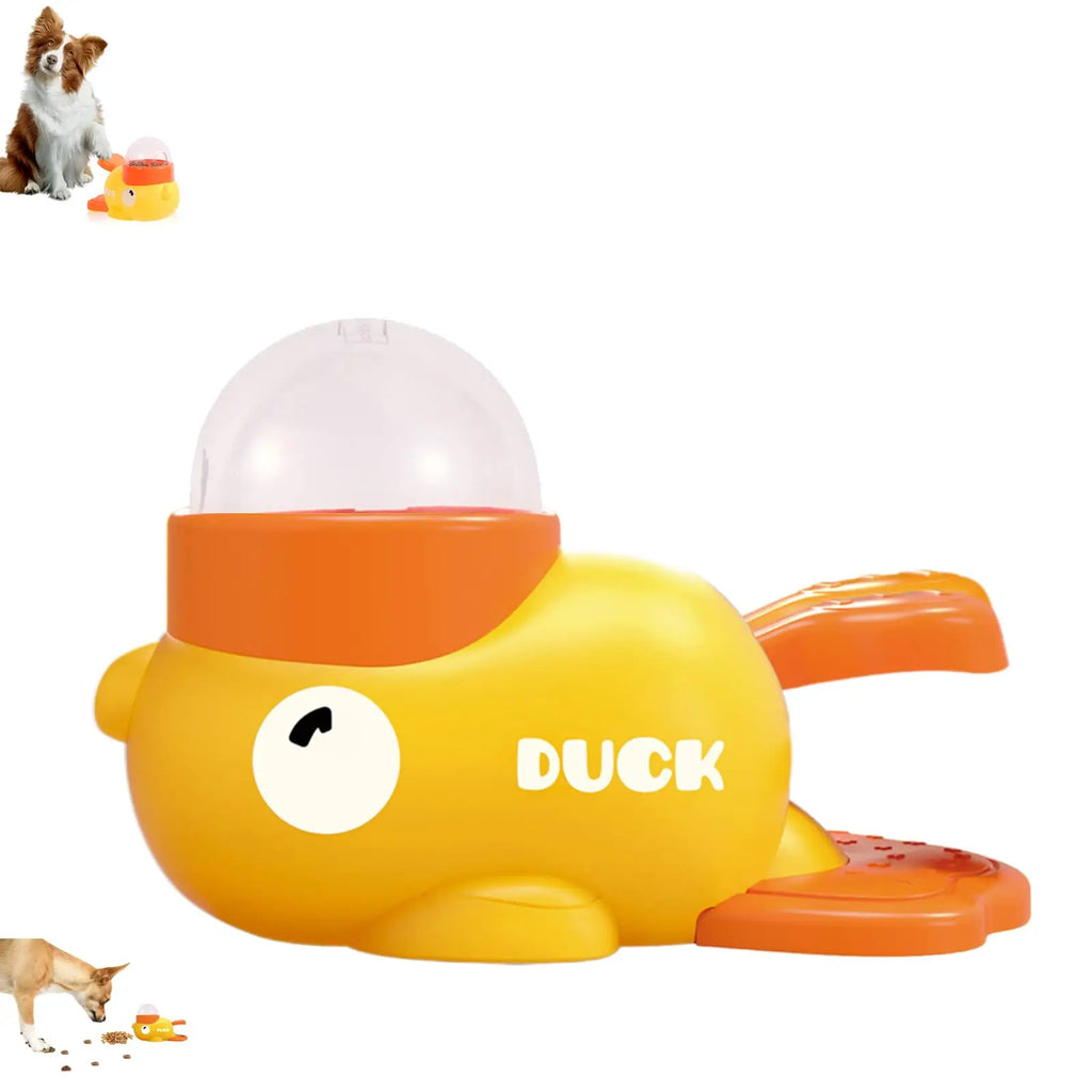 Pet slow food bowl, duck dog snack dispenser