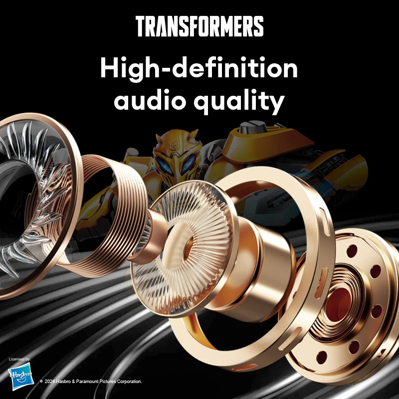 Choice TRANSFORMERS TF-T51 Bluetooth 5.4 Gaming Headsets Stereo Sound Wireless Earphones LED Display AI Translator Headphones