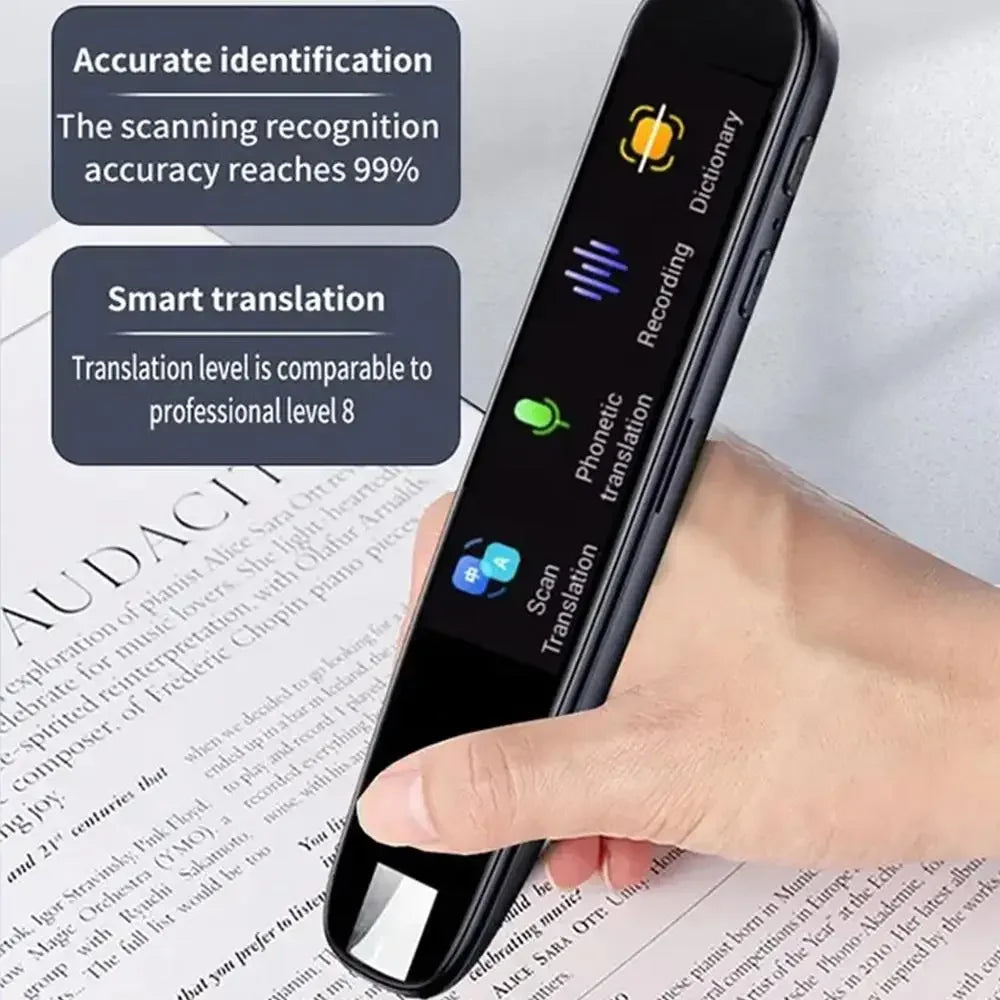 Smart AI Scan Reader Portable Voice Translator Scanner Pen WIFI AI Voice 112 Languages Translator for Dyslexia Autism