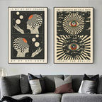 Psychedelic Bohemian Retro Abstract Canvas Painting