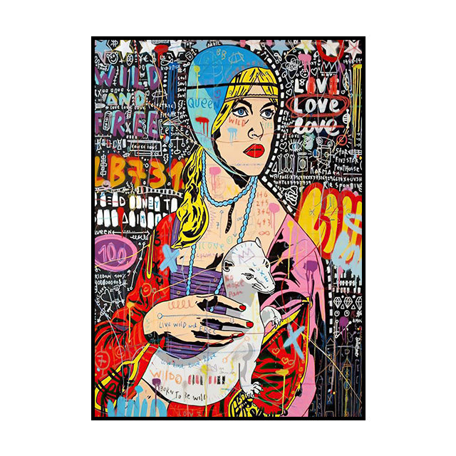 Graffiti Oil Painting Decoration Poster Canvas Painting
