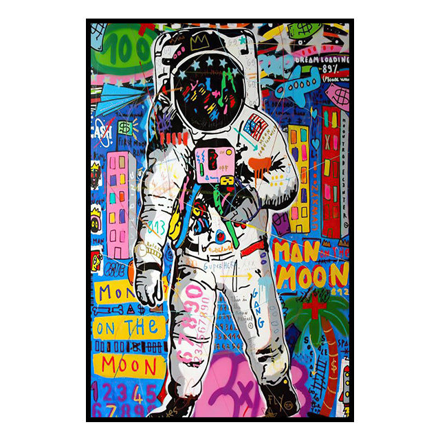 Street Art Graffiti Banks Canvas Painting